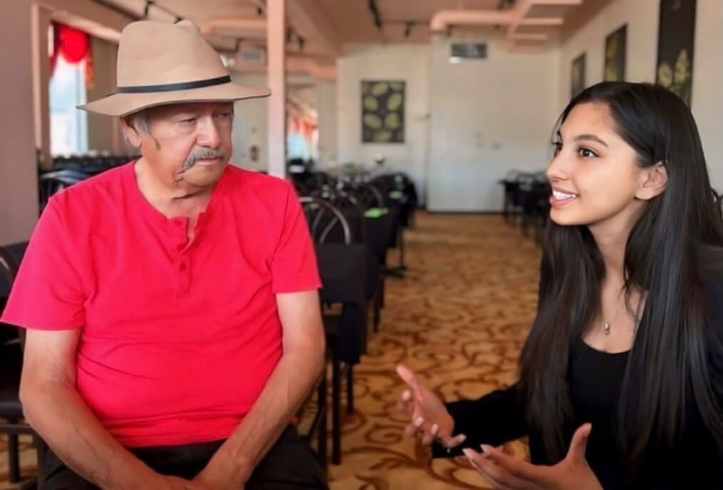 Arishya learning from a Knowledge Keeper and Elder in Portage la Prairie — Arishya Aggarwal
